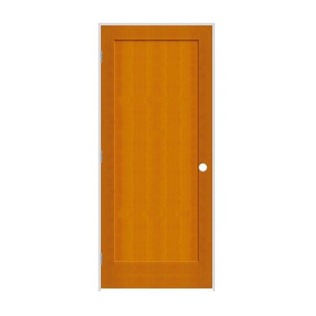 CODEL DOORS 24" x 80" x 1-3/8" Fir 1-Panel Interior Shaker 6-9/16" RH Prehung Door with Brushed Chrome Hinges 2068fir8401RH26D6916